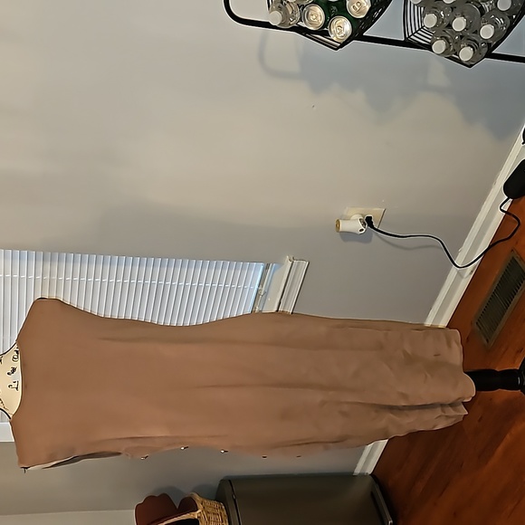 New York & Company Tan Sleeveless Dress w/Side Button Detail XL - Picture 8 of 16